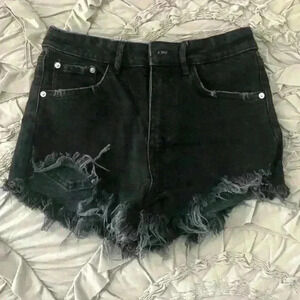 Zara High Rise Shorts in Black